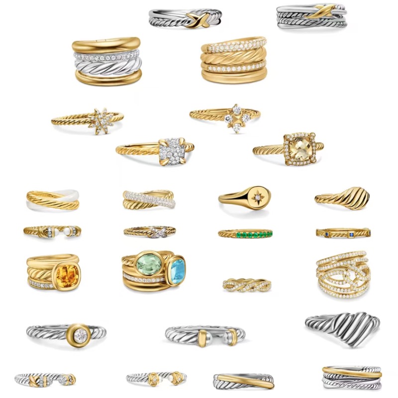 The Cable Crossover Ring Set - Vintage Unisex Couple Bands with Crystal Accents - Adjustable Industrial Chic Jewelry for Him Her