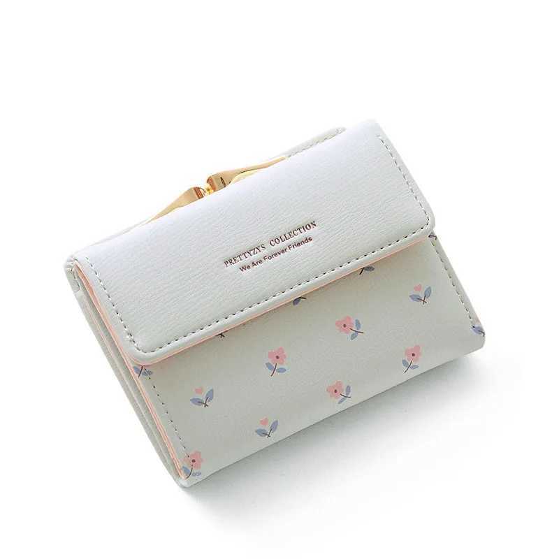 Flower Women Purse Leather Pocket Ladies Clutch Wallet Women Short Card Holder Cute Girls Wallet Cartera Mujer Coin Bag XJ250624