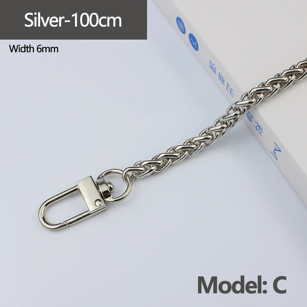 5Pcs 100120CM Replacement Women y Wide Metal Chain Bag Strap Handle Crossbody Shoulder Accessories For Handbags 250624