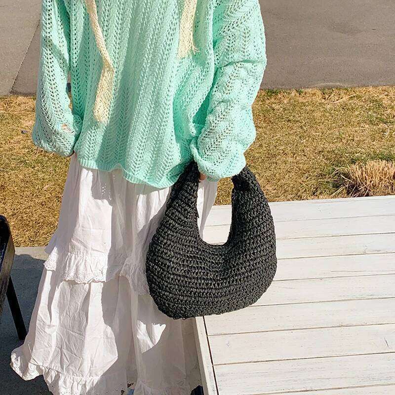 Bags LEFTSIDE Weave Big Straw For Women 2025 Summer Ladies New Trend Shoulder Bag Females Beach Bags Lady Handbags And Purses