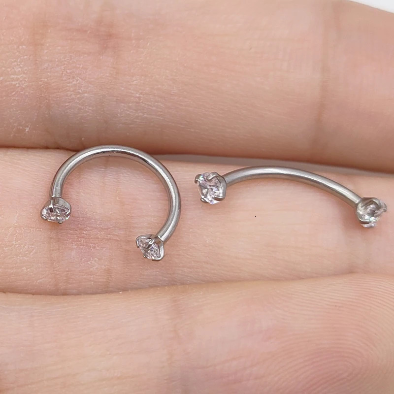 1510pcs G23 Piercings Labret Stud Lip Nose piercing kit Eyebrow C rod Body Jewelry ASTM36 Cartilage Earring 250613