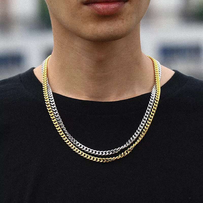 Wholesale Fashion Jewelry Hip Hop Cuban Link Chain Necklace for Men and Women