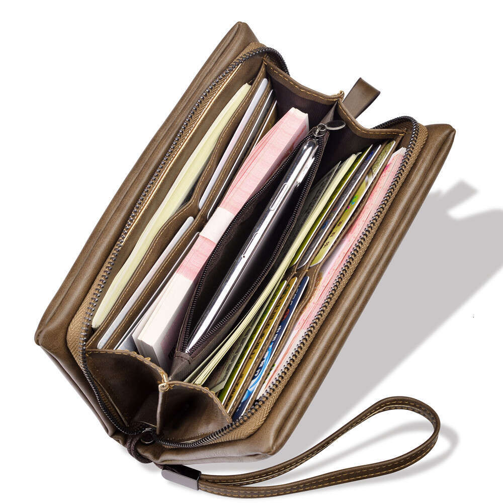 Men's Business Texture Long Wallet Multi-Card Slot Clutch Card Holder wallet designer mens wallet