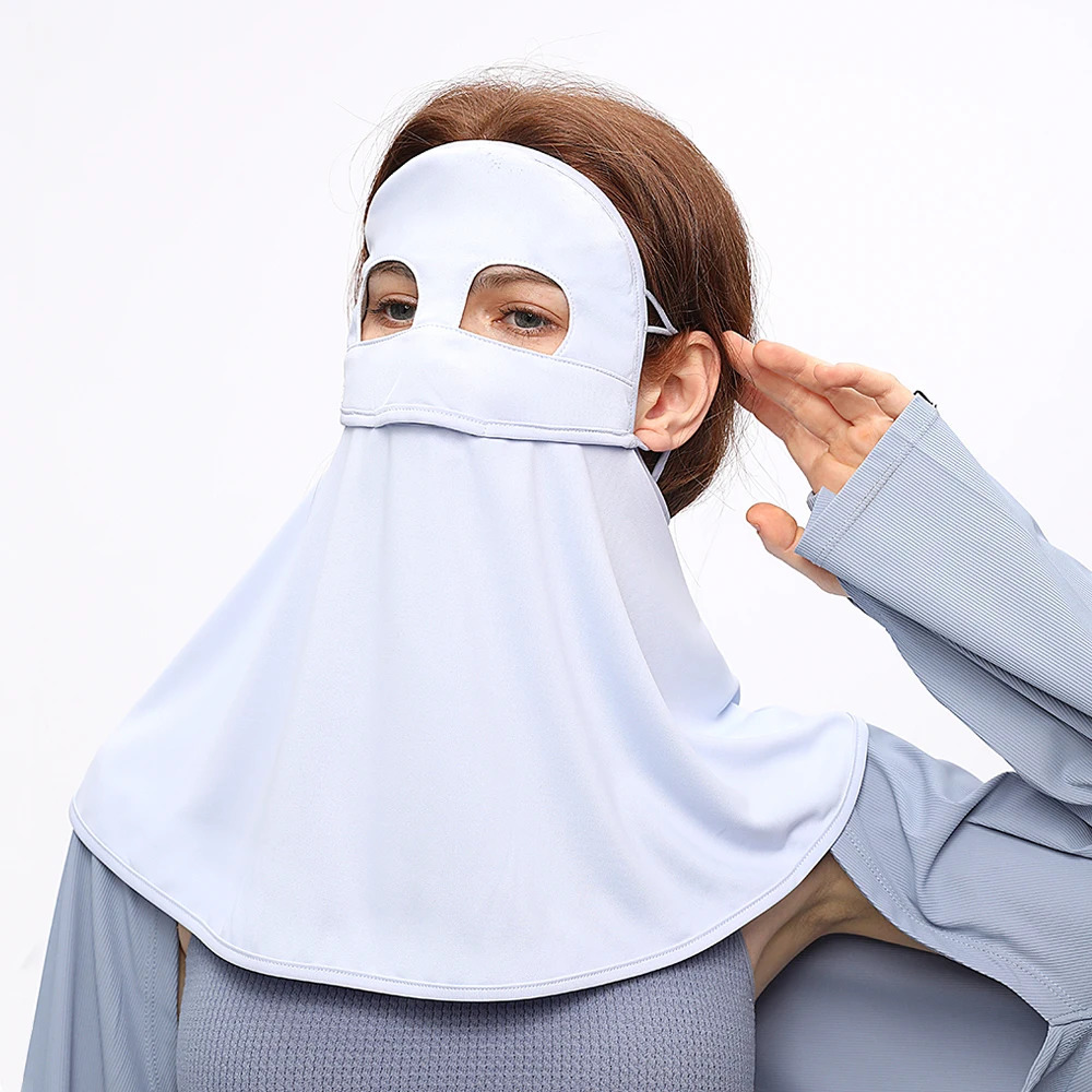 OhSunny Sun Protective Scarf for Woman Anti-UV UPF50 Face Neck Shoulder Integrated Facial Cover Summer Breathable Mask 250624