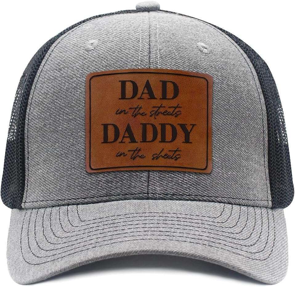 TO Be Dad Street in The Sheets Hat Daddy Leather Patch Baseball Cap Gifts for Him Father's Day Birthday