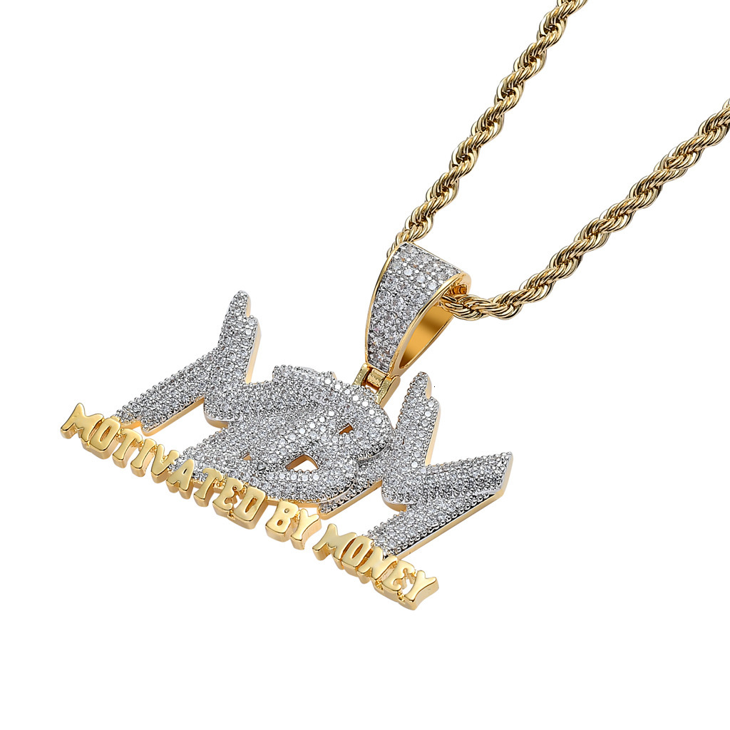 Men Hip Hop Necklace MBM Pendant Iced Out Trendy Brand Moissanite Necklace Pass the diamond tester