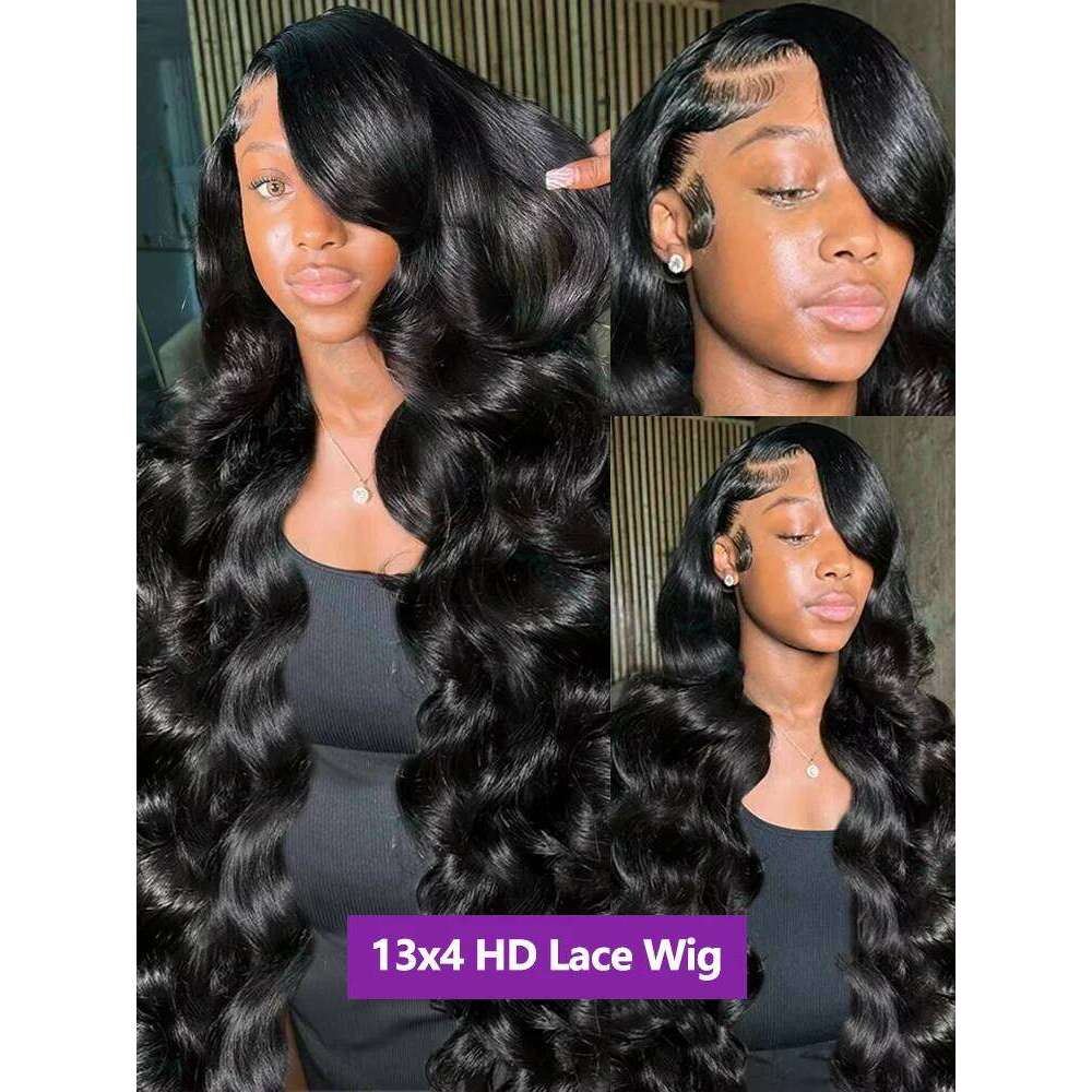 Glueless 5x5 Closure Body Wave Front Human Hair Wig Preplucked Brazilian Remy 13x6 13x4 Transparent Hd Lace Frontal Wigs