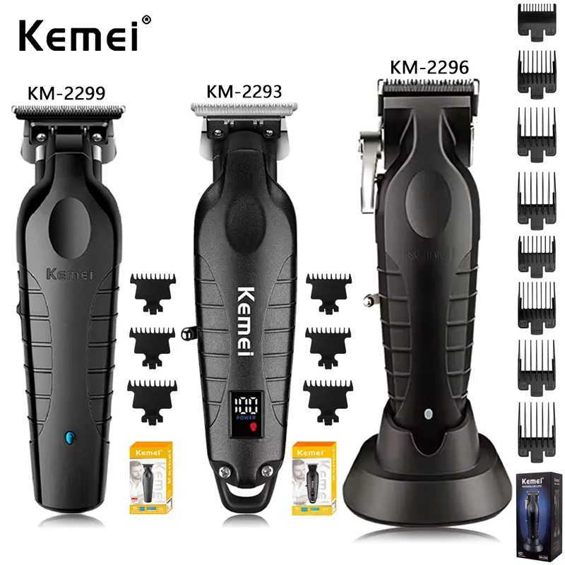 Kemei Professional Hair Clipper Kit KM-2296 KM-2299 KM-2293 Electric Hair Trimmer Male Hair Cutting Machine Mens Trimmer Machine XJ250624