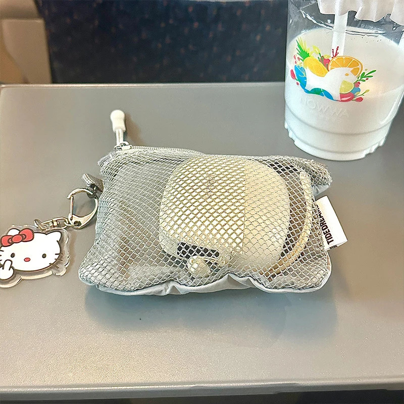 Travel Makeup Storage Bags New Mesh Coin Purse Simple Portable Mini Bag Multi-purpose Square Bag Double-layer Zipper Card Holder R250624