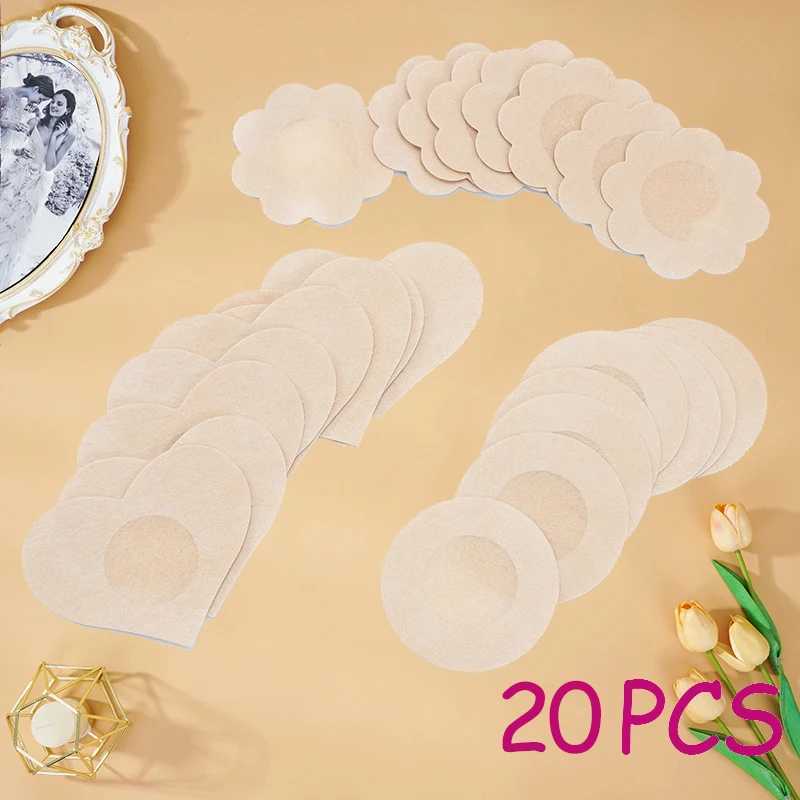 20pcs Womens Invisible Breast Lift Tape Overlays on Nipple Chest Accessories Stickers Adhesive Sticky Reusable Invisible BrasW250624
