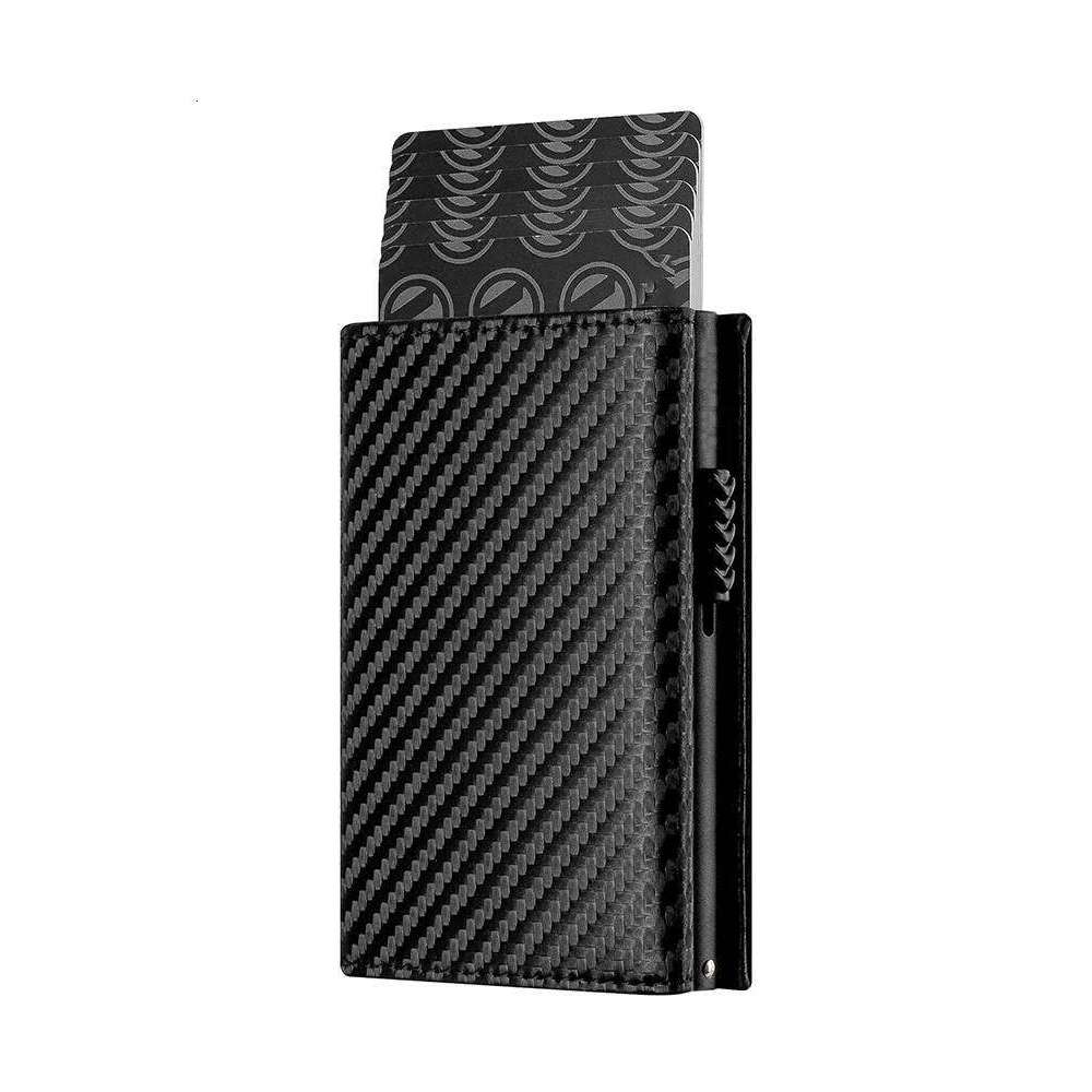 Credit Card Holder RFID Blocking Bifold Men's Wallet With Coin And Banknote Compartment