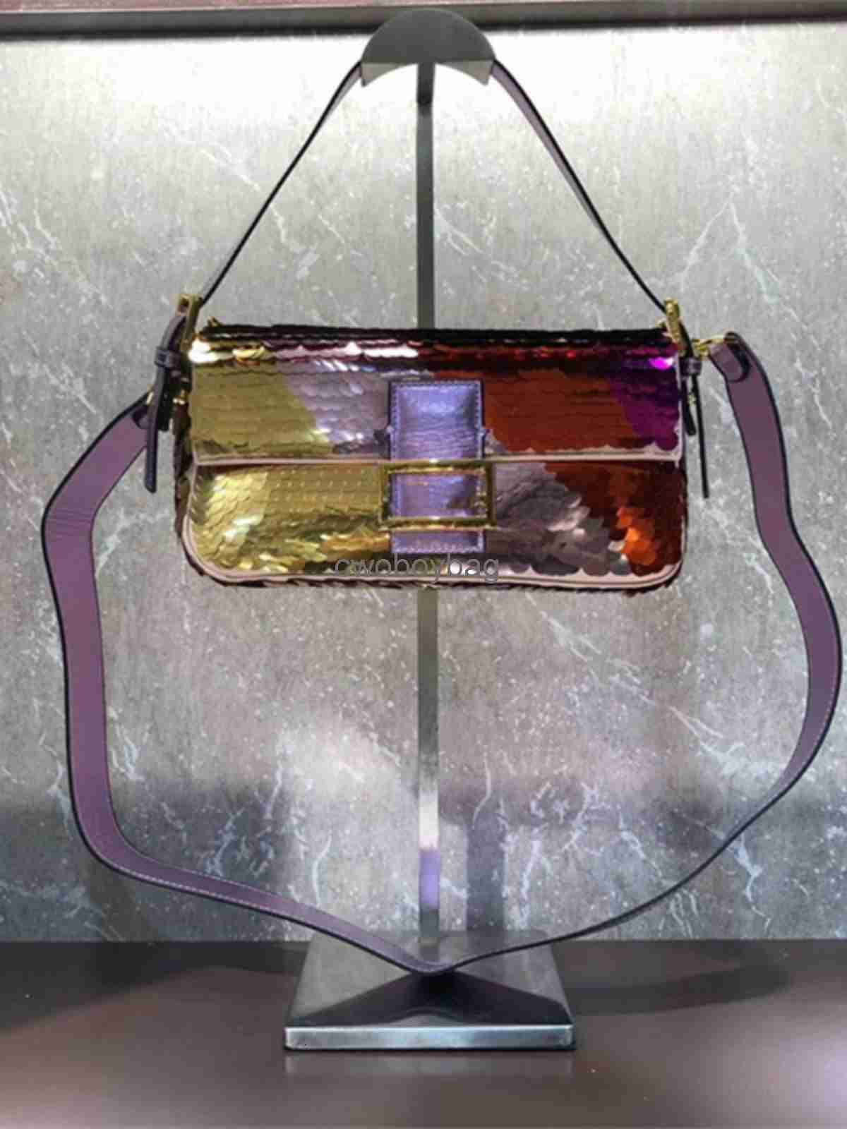 Luxury Designer Bags Trendy High-end Shiny Embroidered Sequin Handbag Stylish Sequin Women's Crossbody Bag Shoulder Small Square Bag