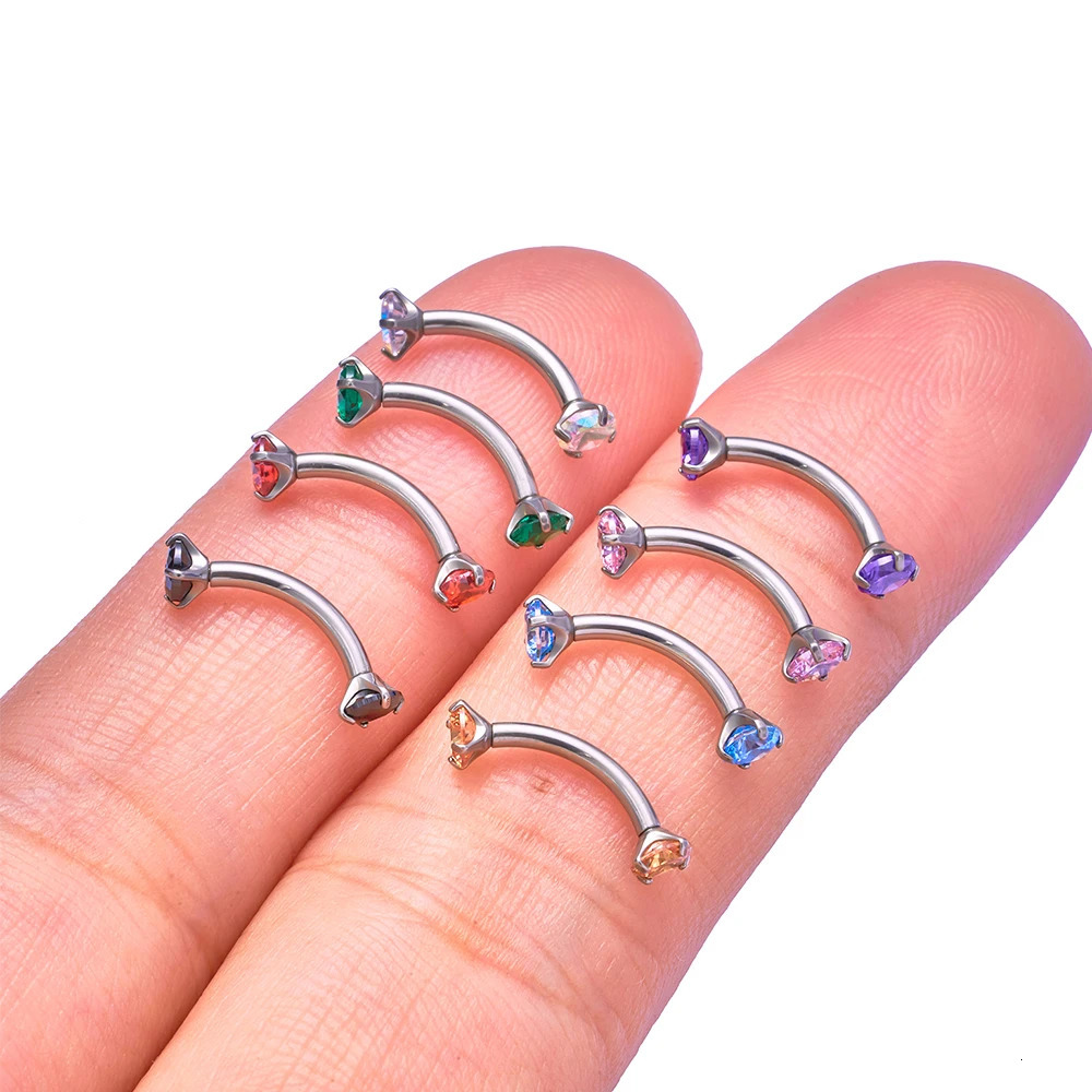 1550pcs G23 ASTM36 Piercings Eyebrow zircon Earring Internal thread Body Jewelry Wholesale 250613