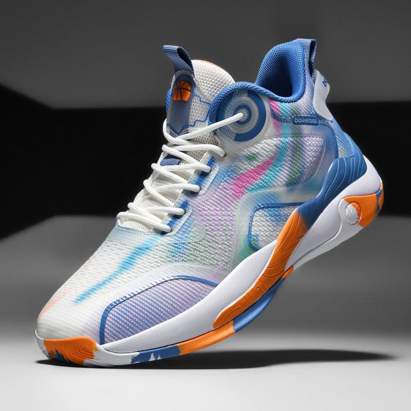 8877-High-top New Style Basketball Shoes Chinese Breathable Anti-slip Outdoor Sneakers Fitness Running Training Sneakers