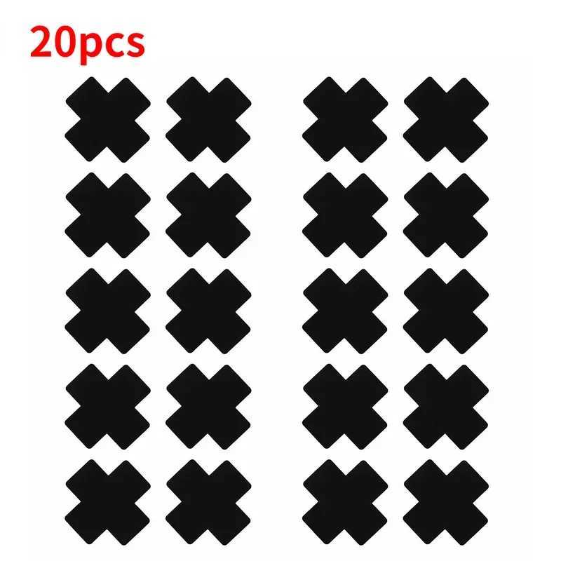 20 Pcs Black Women Cross Shape Self-Adhesive Disposable Satin Nipple Cover Breast Pasties Stickers for Strapless Clothes W250624