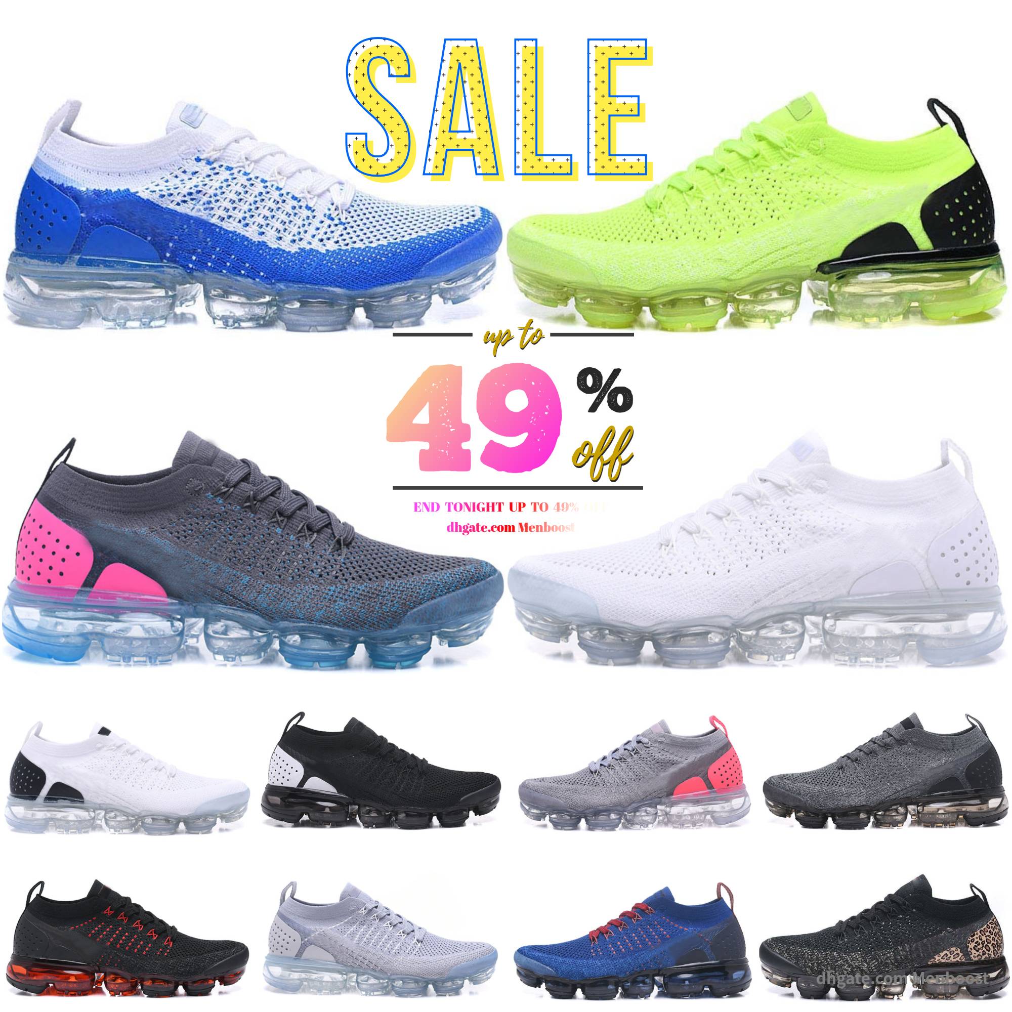 Designer VM Fly 2.0 3.0 Running Shoes Maxshoes OG Triple Black White Dark Grey Chrome knits Team Red Obsidian Racer Blue Cheetah Gunsmoke Blue Orbit Arctic Pink Sneakers