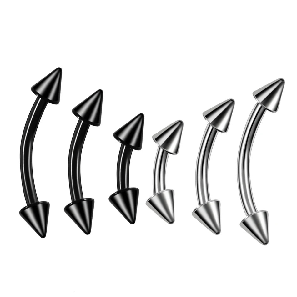 G23 Epoxy Curved Barbells Eyebrow Rings Piercing Bar Banana Ear Cartilage Tragus Body Jewelry 250613