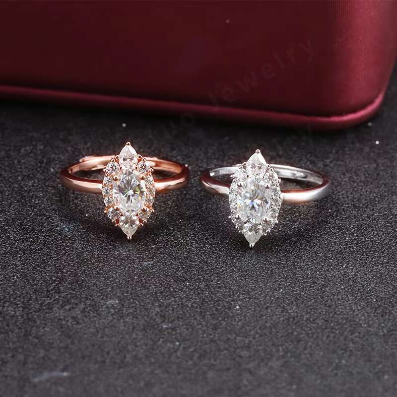 D Color VVS Moissanite Engagement Ring Diamond 925 Sterling Silver Jewelry Wedding Ring