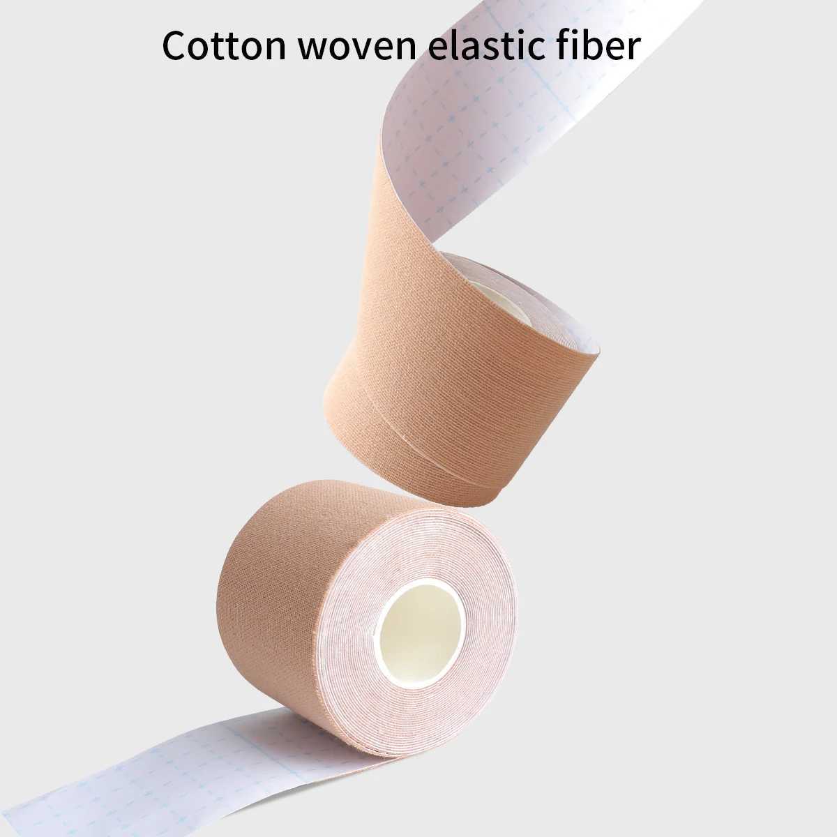 Boxed 5Cm*5M/Roll Invisible Push-Up Breast Enhancement Tape Breathable Elastic Fabric Breast Lift Tape Self-Adhesive Push Nipple W250624