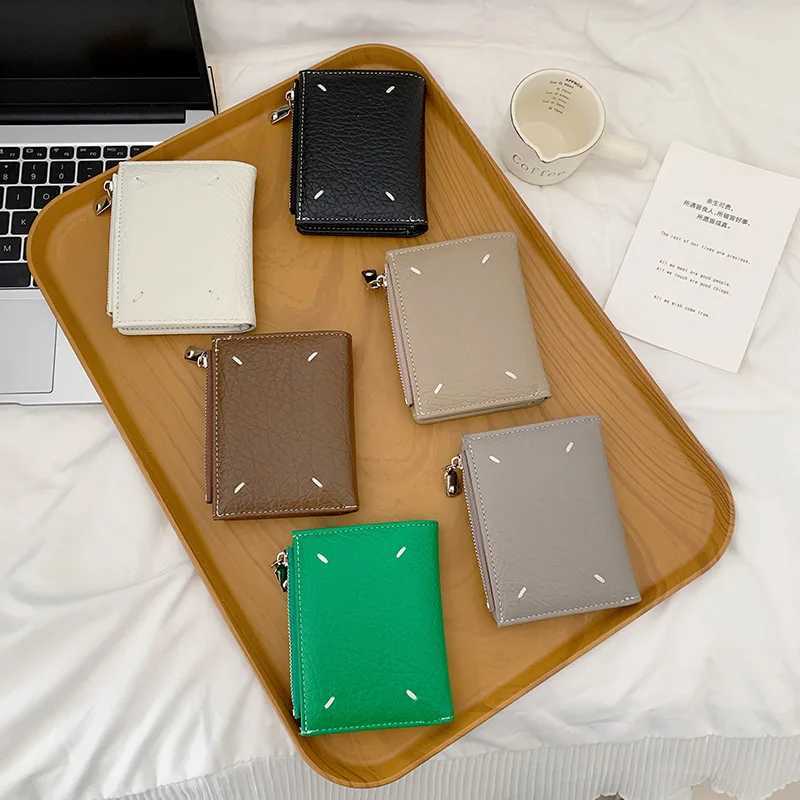 Ladies simple elegant and atmospheric small wallet ladies high-end short wallet coin wallet solid color zipper handheld XJ250624