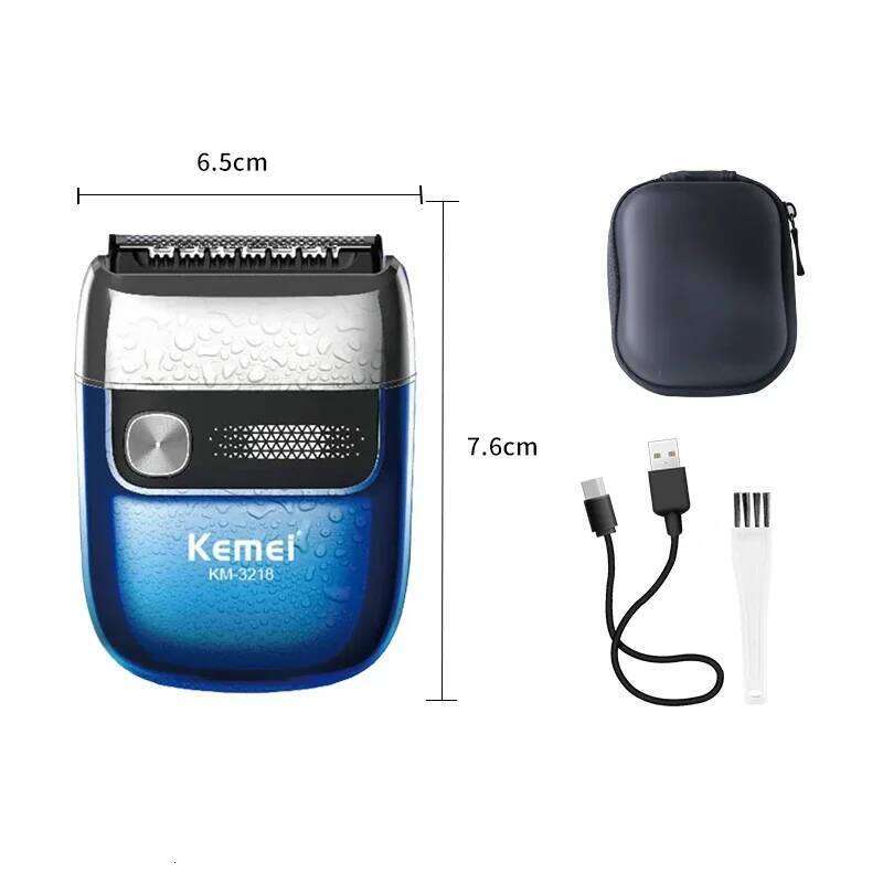 Kemei Km-3218 Waterproof Blade Beard Trimmer Usb Portable Mini Electric Face Body Shaver For Men Women
