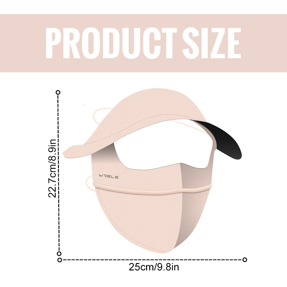 WRELS UV Protection Face Mask Reusable Breathable UPF 50 Women Summer Face Covering Eye Protection Sunscreen Anti UV Full Mask 250624
