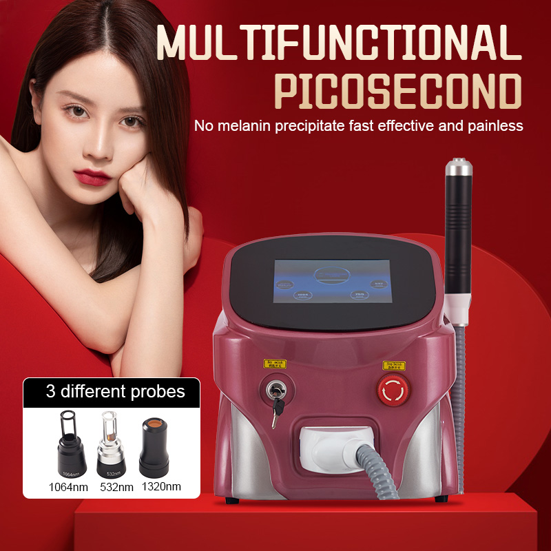 Picosecond Laser Tattoo Removal Machine Spot Freckles Acne Treatment 532nm 755nm 1064nm 1320nm Carbon Peeling Skin Rejuvenation Device