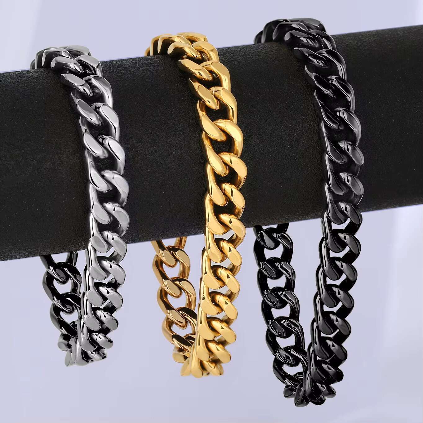 Fashion Simple Stylish Stainless Steel Chain Bracelet for Men Gift and Hip-Hop Cuban Chain Bracelet