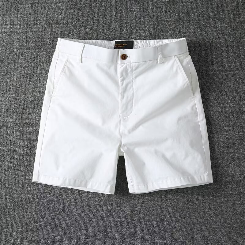 2025 American Retro Stretch Versatile Three-quarter Shorts Men's Summer Casual Thin Solid Designer Shorts Color Shorts One-piece Dropshipping