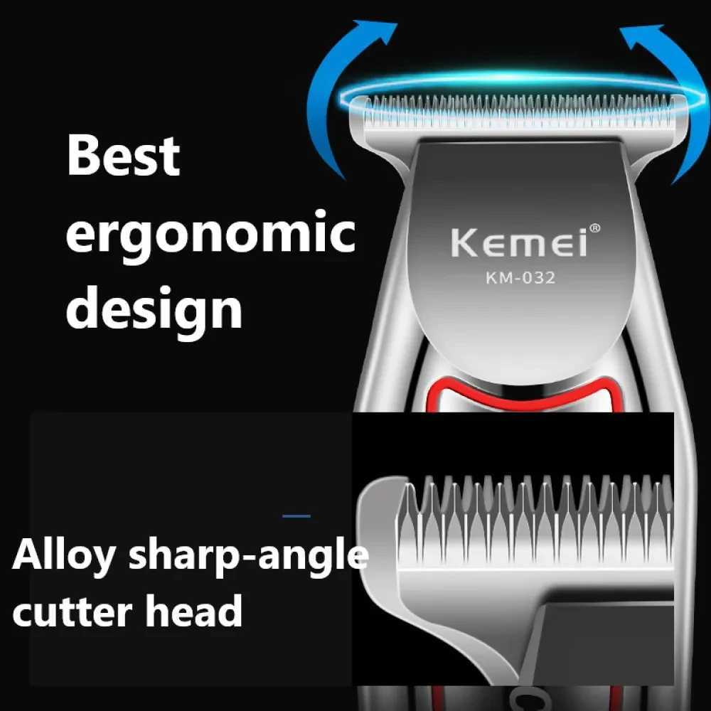 Kemei KM-032 electric hair clipper barber carving trimmer professional hair clipper with ceramic blade cordless trimmer XJ250624