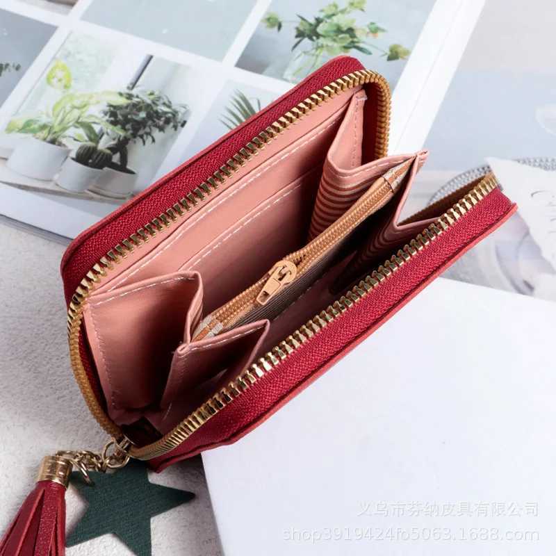Wallet Women Ladies Mini Tassel Wallets Cute Short Zipper Lovely Pu Leather Coin Purse Female Hand Wallet XJ250624