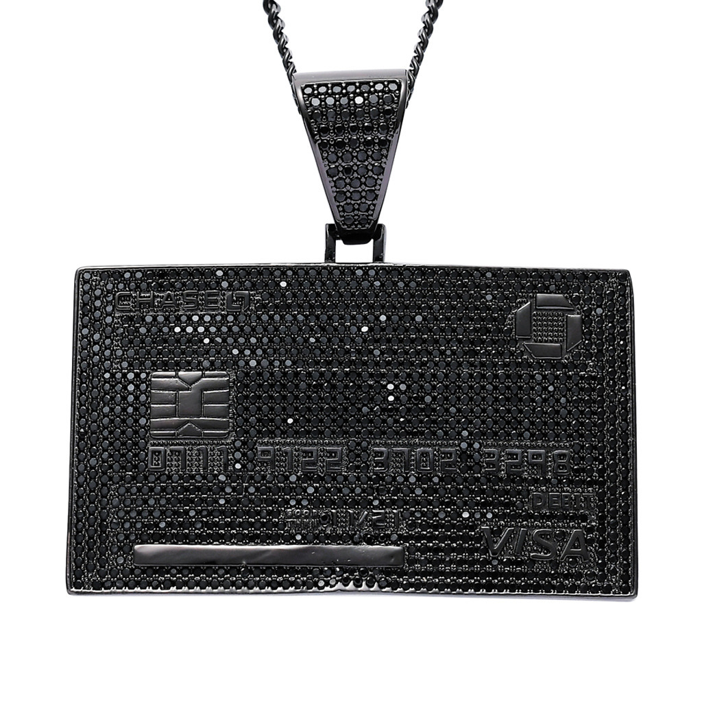 Luxury Moissanite Hip Hop VISA Card Pendant Solid Smooth Personalized Bank Card inspired Fashion Accessory for Trendy Men Pass the diamond tester