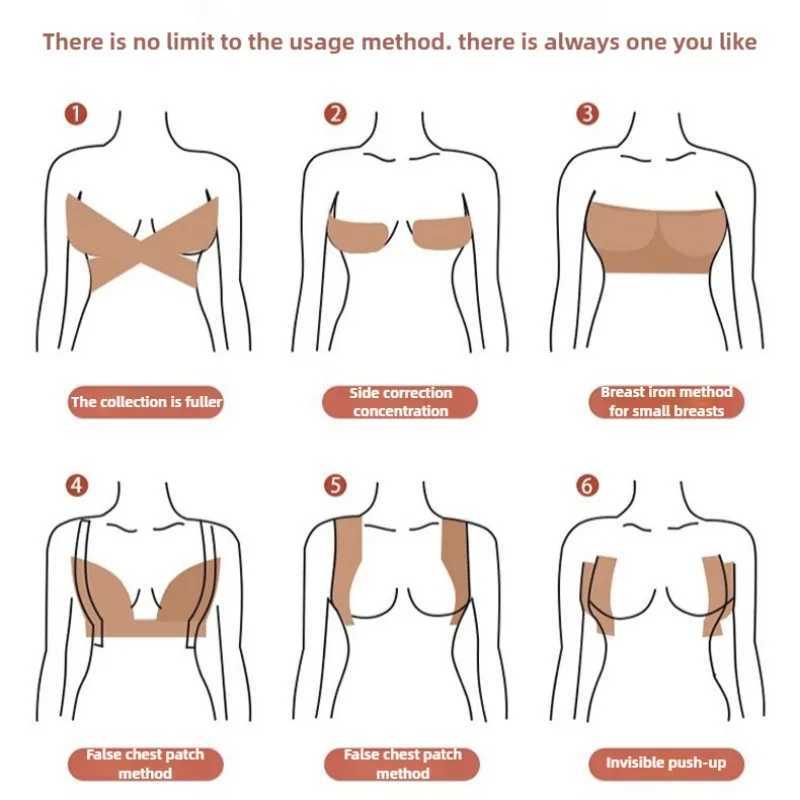 1 Roll 5M Breast Support Lifting Adhesive Boob Tape Invisible Bra for Women Nipple Pasties Covers Sticker Sexy Push Up BraletteW250624