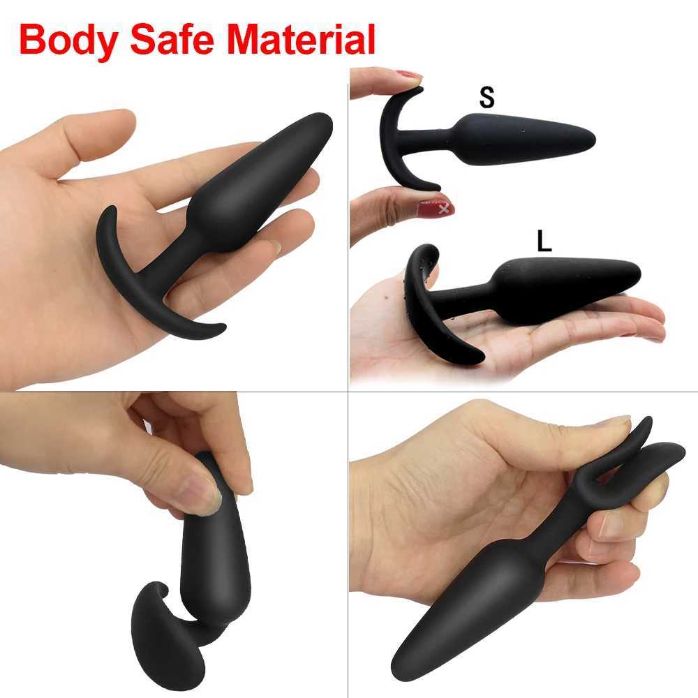 S/M/L Sexy Toys Anal Plug Butt Vibrator Women/Men Soft Silicone Erotic Anal Plug Training Adults Sex Toys for Couple Women Gay W250624