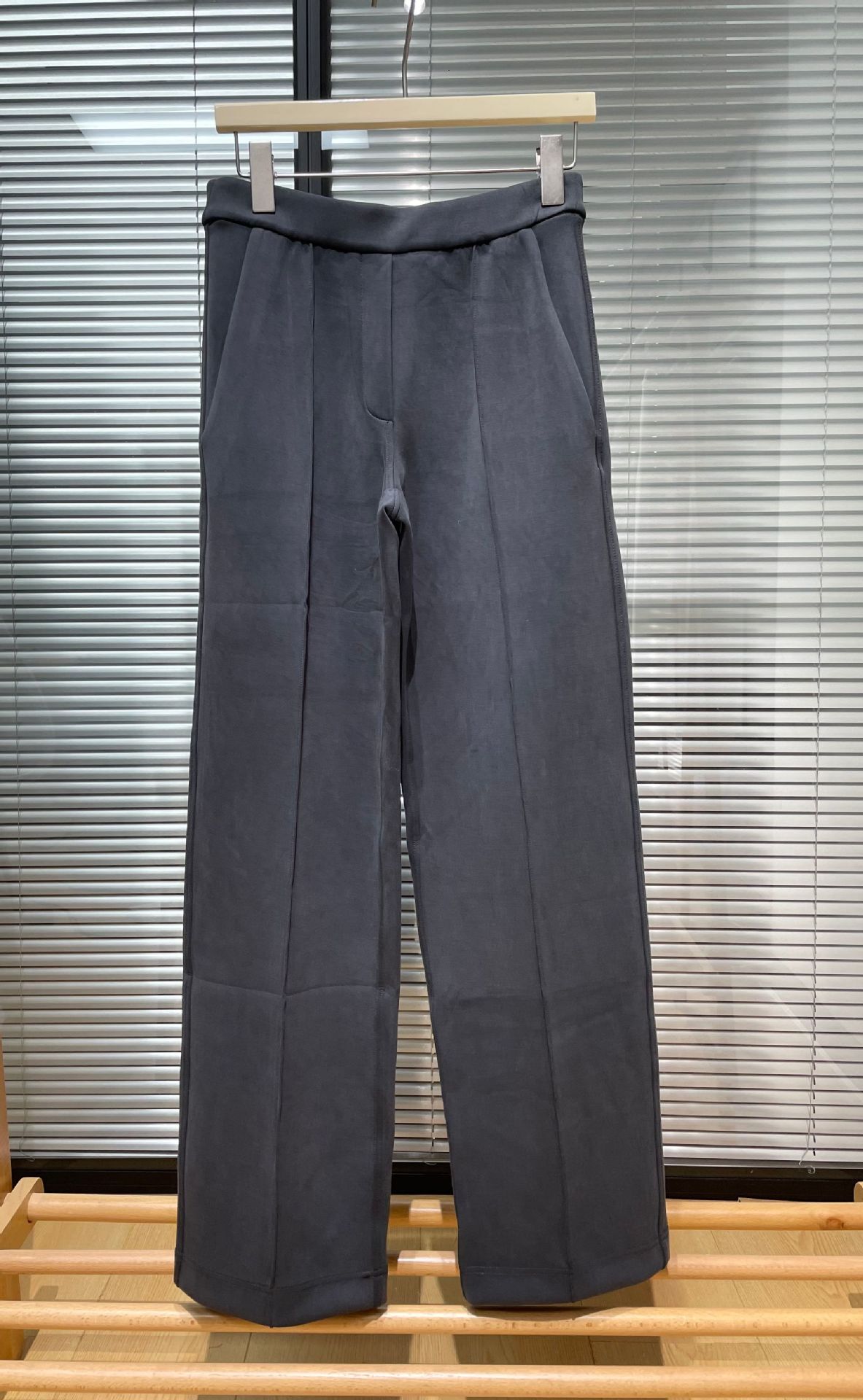 Soft Magic 30inch Vertical Line High Waist Straight Casual Commuter Business Long Leg Suit Pants for Tall People