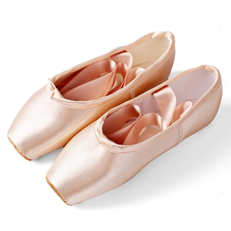 Women Professional Ballet Dance Shoes Child and Adult Pointe with Ribbons Woman Zapatos Mujer Sneakers 250624