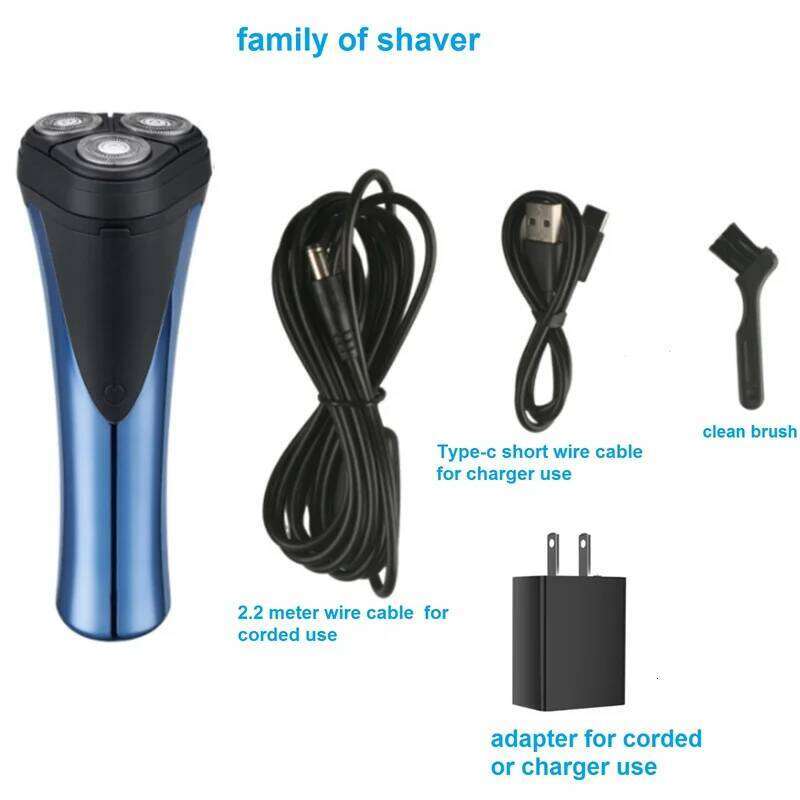 Corded Shavers Men Electric Razor Bald 3D Floating Head Shaver For Balder Man Face Beard Smooth Close Shave Hine