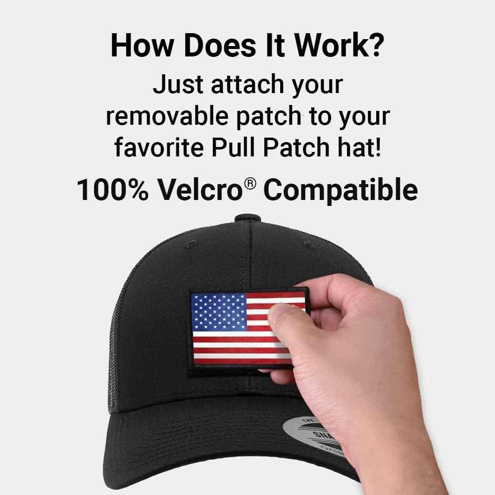 Tactical Snapback Trucker Hat by Pull Patch Curved Bill Cap with 3x2 Inch Hook & Loop Panel for Morale Patches