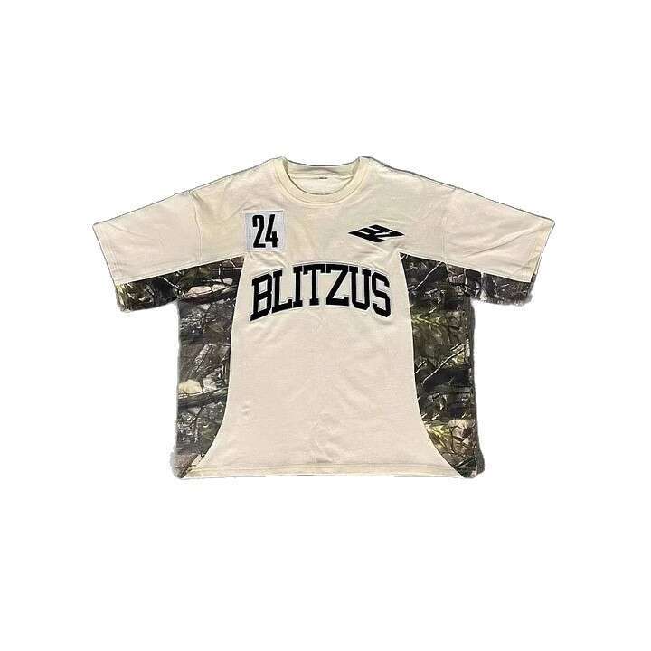 2025 Camouflage Patchwork Short Sleeve Unisex Y2K American Style Sports Trend Brand Patch T-Shirt Couple Top