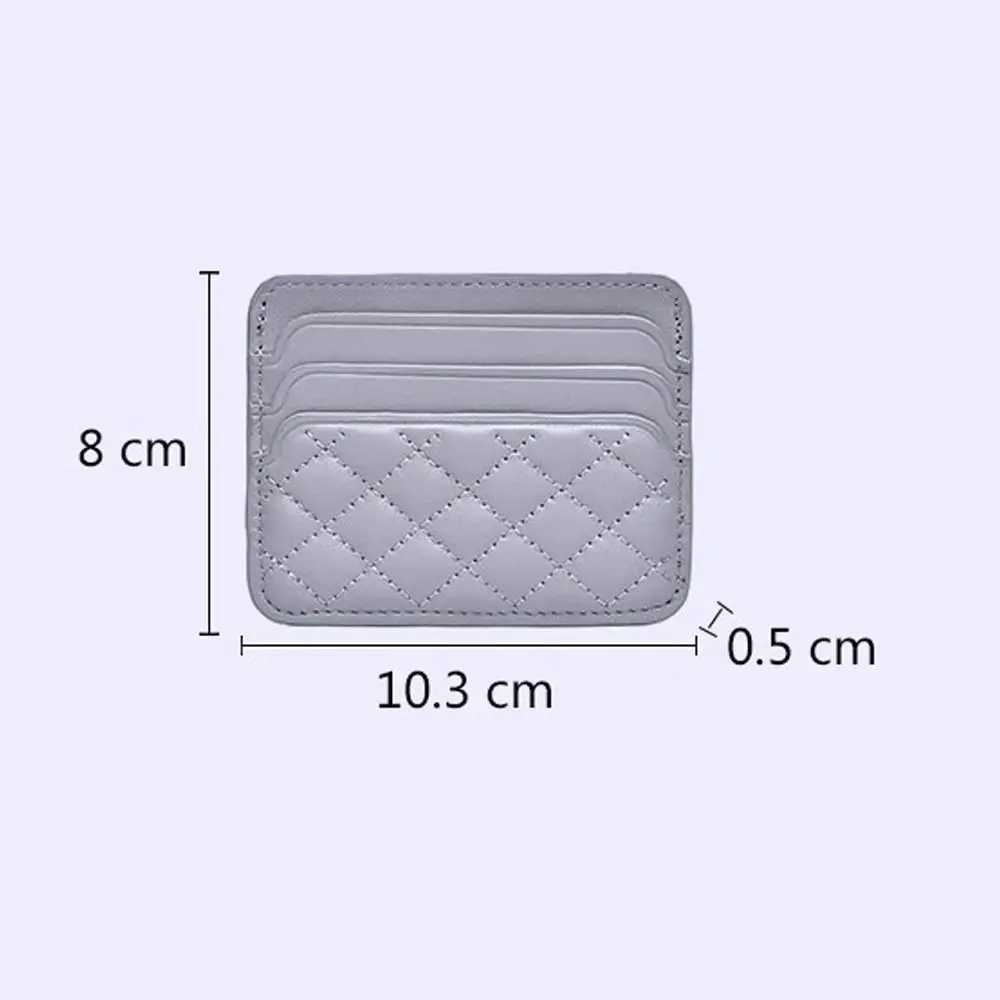 Woman Fi Leather Card Holder Ultra-thin Multiple Card Slots Card Clamp Small Wallet for girls XJ250624