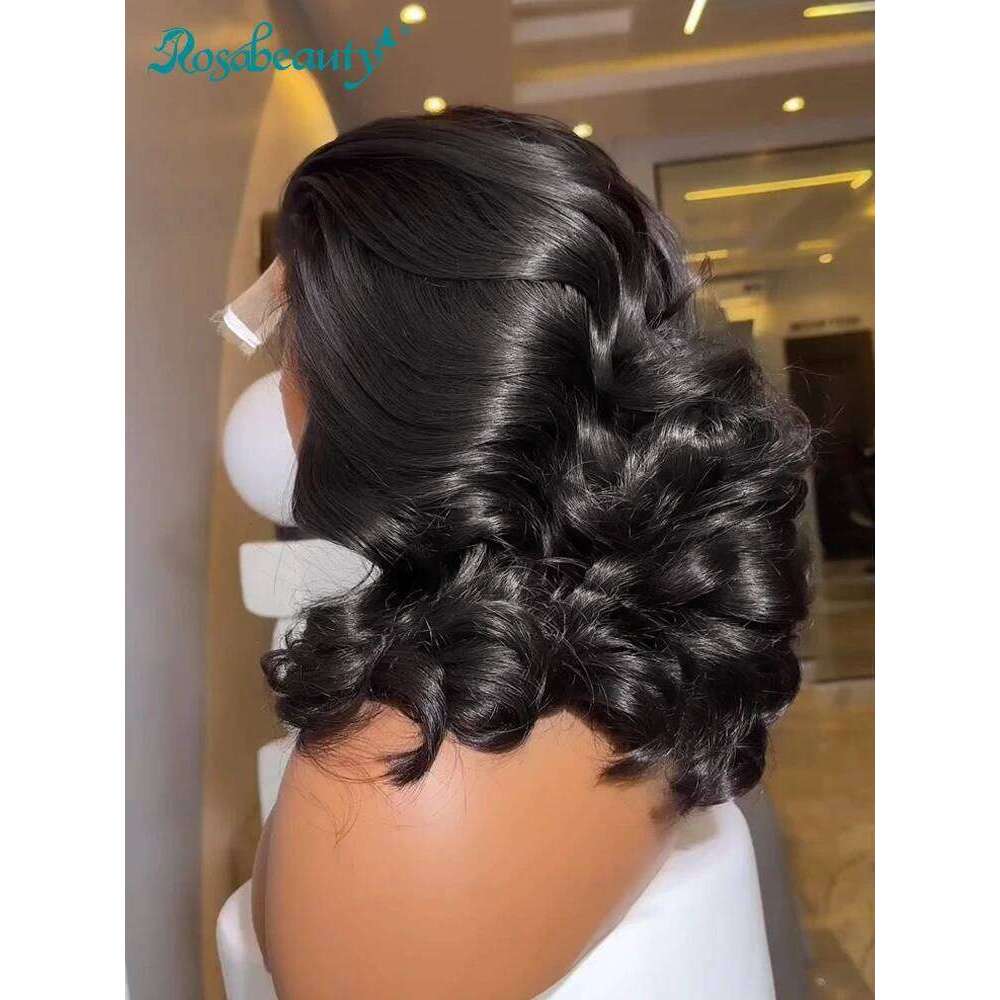 Brazilian Short Bob 13x6 HD Transparent Front wigs Body Wave 13x4 Lace Frontal Human Hair 5x5 Closure Wig For Women