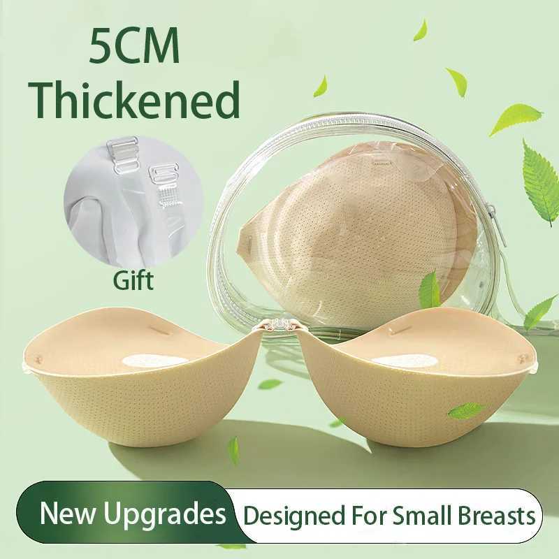 5cm Thick Women Adhesive Bra Breathable Hole Silicone Nipple Tape Front Buckle Push Up Bra Small Chest Push Up Bra Nipple Tape W250624