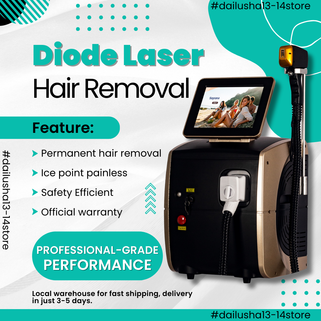 Professional Diode Ice Titanium Laser Hair Removal Machine Portable 808 755 1064 Alexandrite Device 3 Waves Permanent Removal