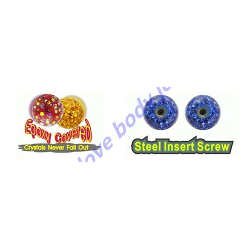 Showlove 1pcs mix colors Stainless steel Epoxy eyebrow rings piercing curved bar banana body jewelry 250606