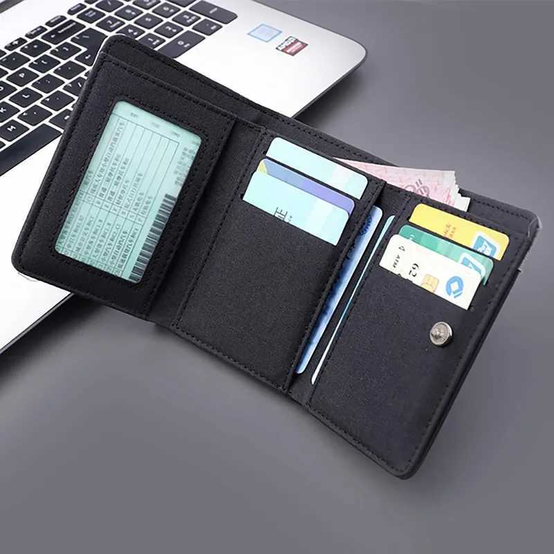 Canvas Wallet Men ID/photo Holders Black/blue/gray Card Holder Wallet Case 8 Slots Hasp Male Purse Case XJ250624