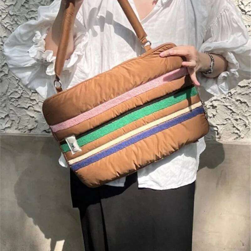 Ins Cute Laptop Sleeve 15 15.6 16 Inch Book Air Table Carrying Case Bag Women Computer Accessories Shoulder Bags Handbag Lady