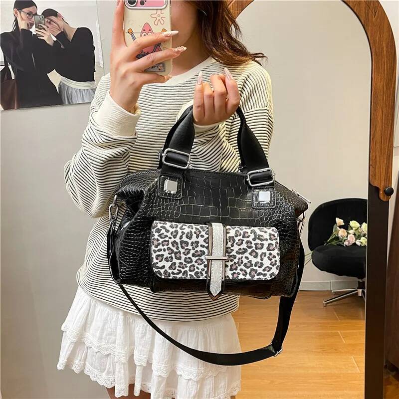 high-quality Fashion ladies PU new travel Boston shoulder crossbody handbag tote bag designer bags sac