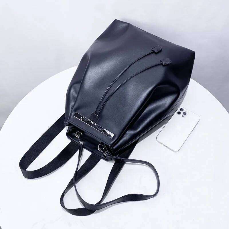 Drawstring Backpack Bags For Women Designer Handbag Purse 2025 New In Fashion Commuting Large Capacity Travel Shoulder
