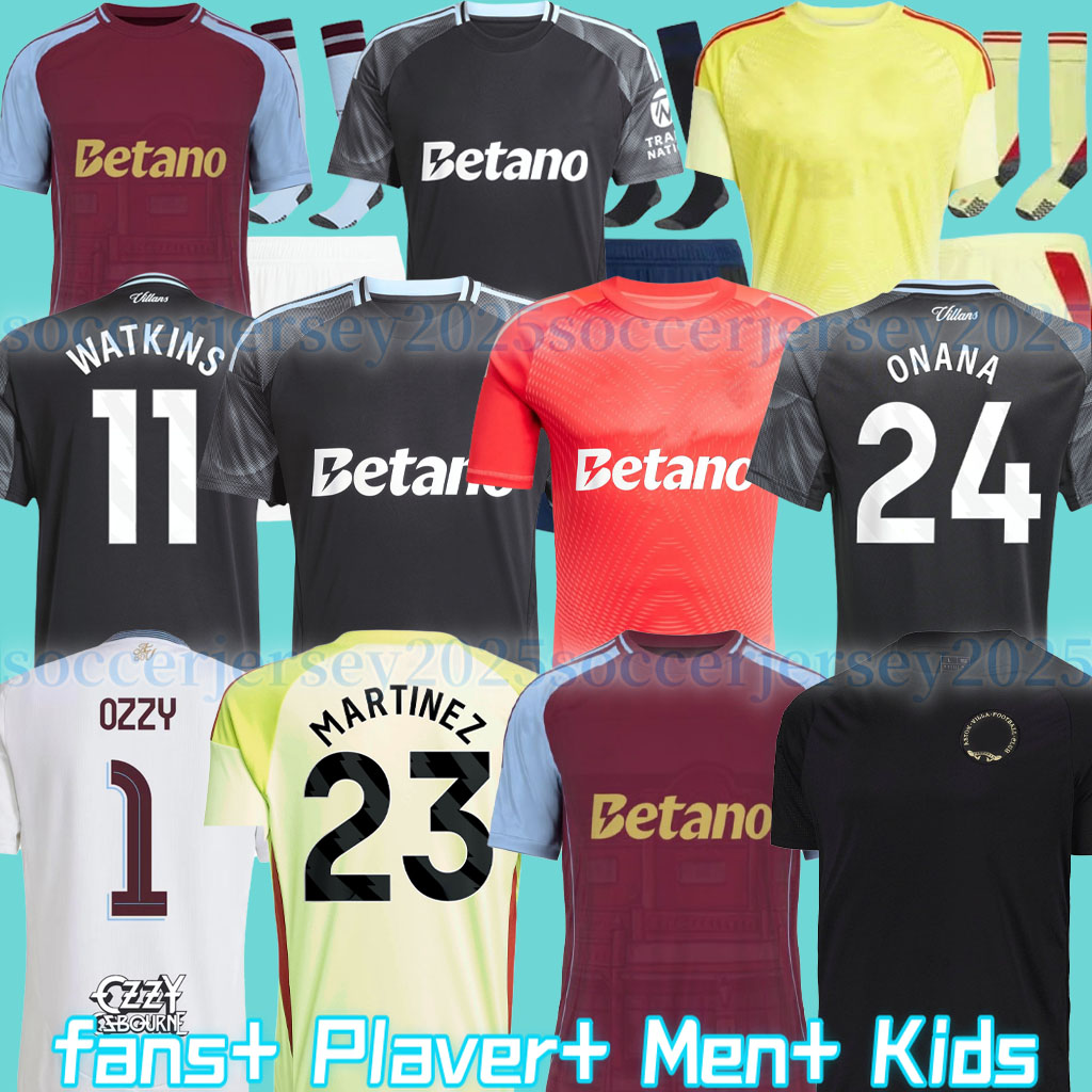 25 26 RASHFORD 150th OZZY Soccer Jerseys 150 Year ASENSIO BAILEY WATKINS KAMARA ONANA Football Shirt TIELEMANS MCGINN AsTOnS CARLOS VilLaeS men kids kits socks 8888