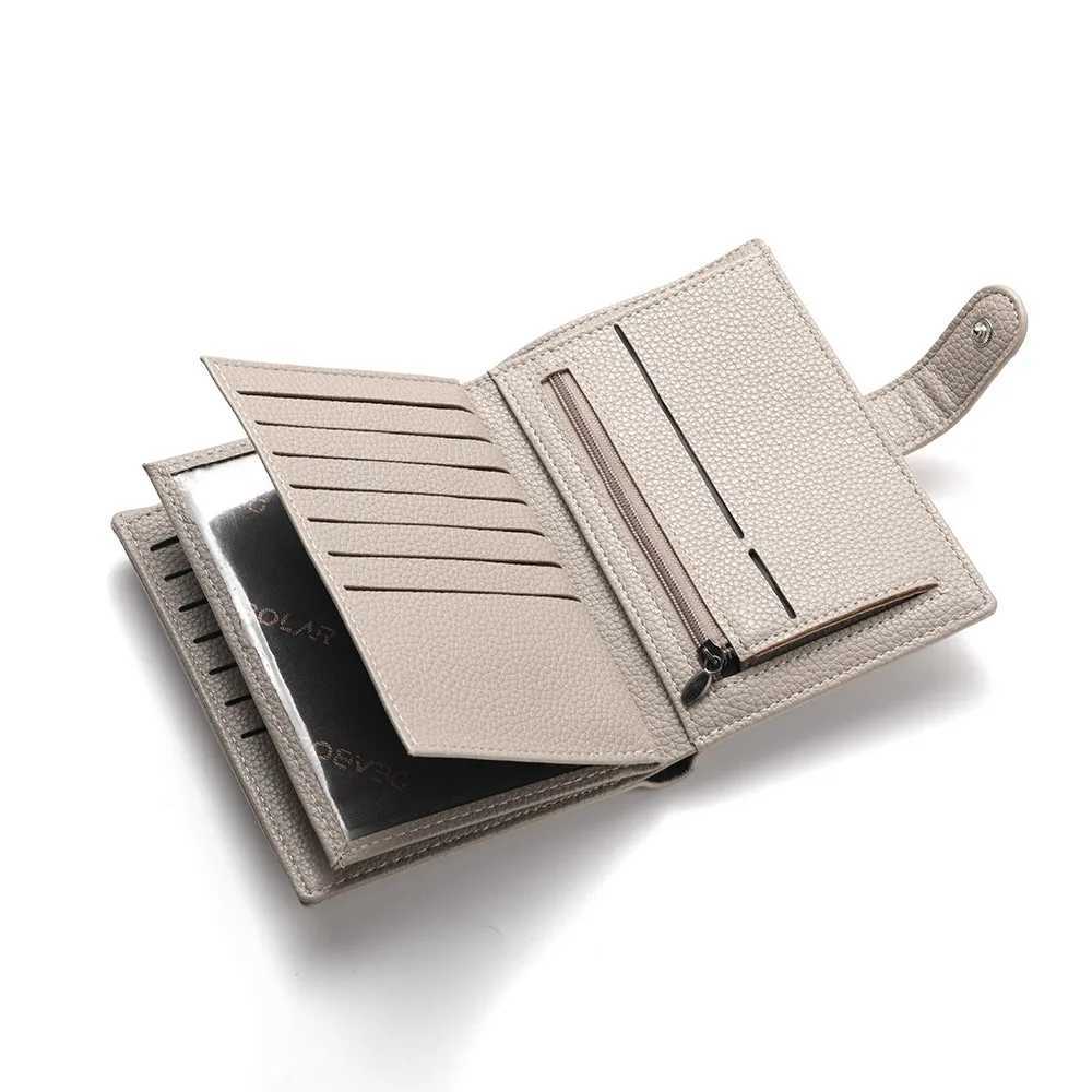 Mens And Womens PU Leather Wallet Travel Passport Wallet Multi Card Slot Holder Wallet Travel Accessories XJ250624